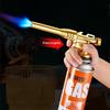 Outdoor Portable Gas Welding Torch Blowtorch with Auto Ignition Adjustable Flame for BBQ Cooking Soldering