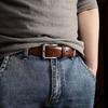 2026 Men's Retro Genuine Leather Belt, Pin Buckle Style, Versatile for Jeans, High-End Feel, Available In Brown and Black.
