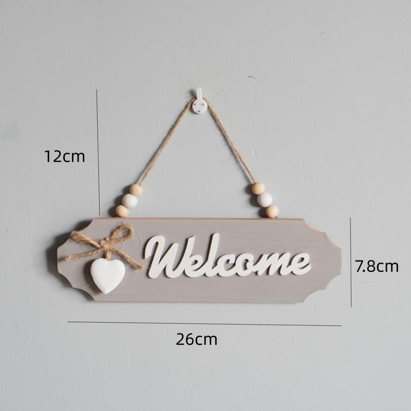 Vítejte znamení: Malá dřevěná dekorace na dveře pro domácnost a podnikání