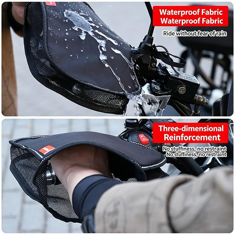 1pair Summer Motorcycle Handlebar Muffs Sun Protection Gloves Breathable Waterproof Oxford Cloth Mesh Riding Motorcycle Gloves