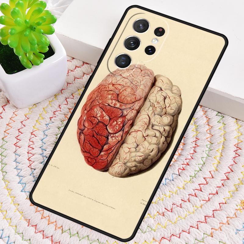 Human Organs Brain Silicone Phone Case For Samsung Galaxy Note 10 Pro S26 S25 S24 S23 S22 S21 Plus S25Ultra Capa Cover
