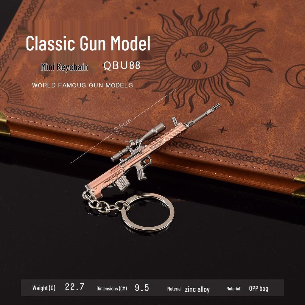 PUBG Game Peripheral Keychain: Non-Firing Gun Models (AWM, 98K, M24, P90, SKS, RPG)