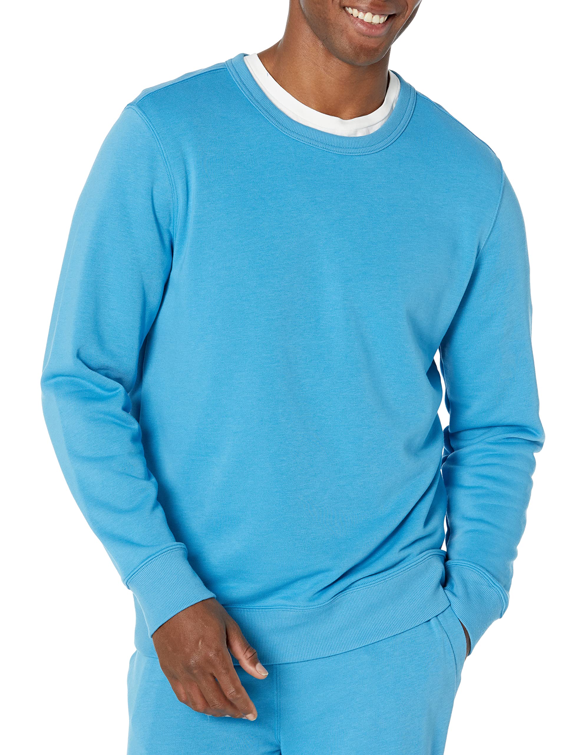 

Amazon Essentials Men s Lightweight Crew Neck French Terry Long Sleeve Sweatshirt, Turquoise Blue, Size XL