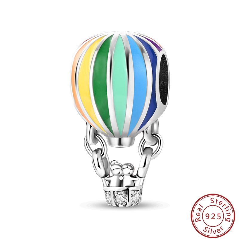 Air Balloon Series Copper Rocket Colorful Cute Romantic Charms Beads 3Mm Diy Fine Jewelry Making