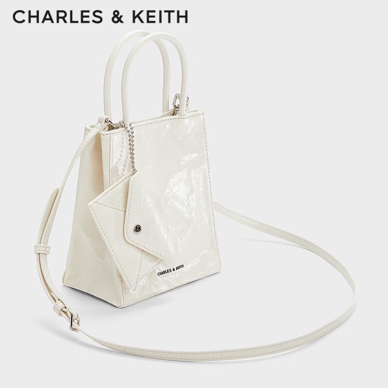 CHARLES & KEITH Pleated Magnetic Tote Bag CK2-30782347