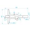 Niigata Seiki SK Digital Depth Gauge with 150mm Hook, GDCP-150DF