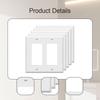 5 Count Duplex Outlet Plates, Modern Switch Covers for Household And Hotel Use