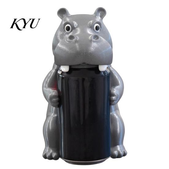 Can Protectors for Soda Dinosaur Hippo Frog Elephant Protector Lid, 3D Printed Cute Animal Beverage Sealers Drinks Cover, Dust Proof Carbonation