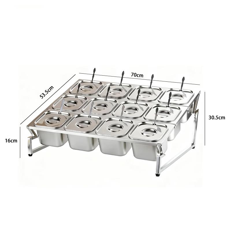 Kangfutao Stainless Steel Compartment Spice Rack