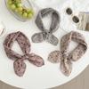 Silk Scarf New Fashion Neck Protection Small Shawl Retro Literary Scarf Double-sided Floral Headscarf Headband Cotton and Linen Square Scarf
