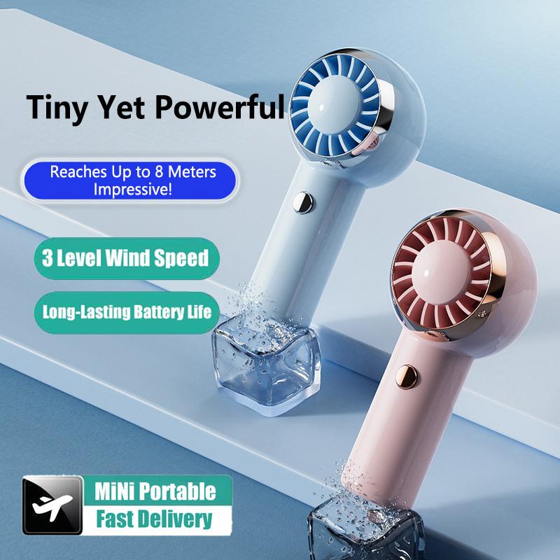 Ultra-Leicht 60g Mini-Turbinenlüfter Tragbarer Handlüfter Luftkühler 3-stufige Windkraft Wiederaufladbar Reise-Einkaufs-Camping-Lüfter