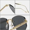 Luxury Designer Sunglasses Women Vintage Rimless Small Trendy Shades for Outdoor Travel Party Fashion Brand
