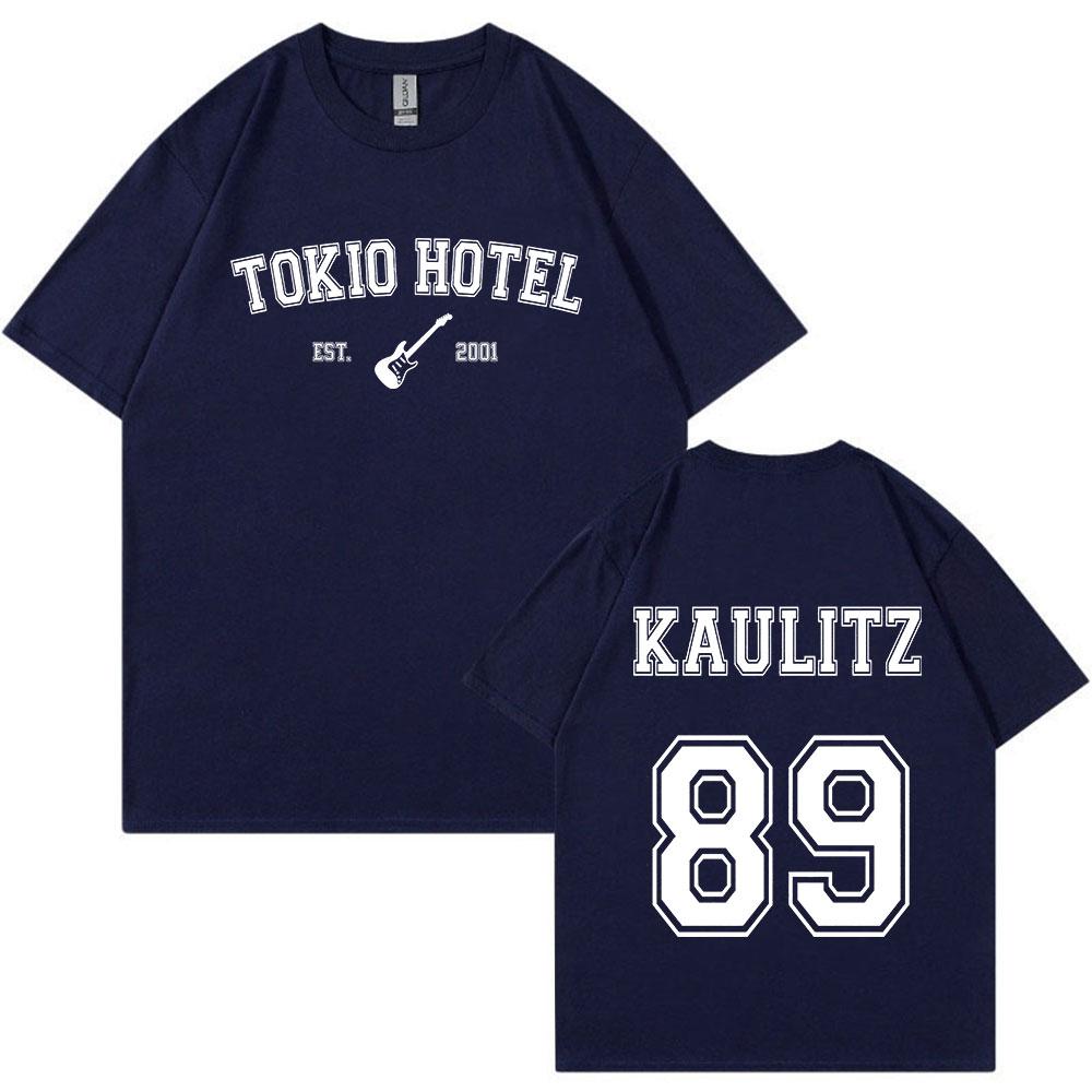 Rock Band Tokio Hotel Kaulitz Tričko Pánská Móda Neformální Tričko s krátkým rukávem Hip Hop Punk Trička nadměrné velikosti Unisex Streetwear