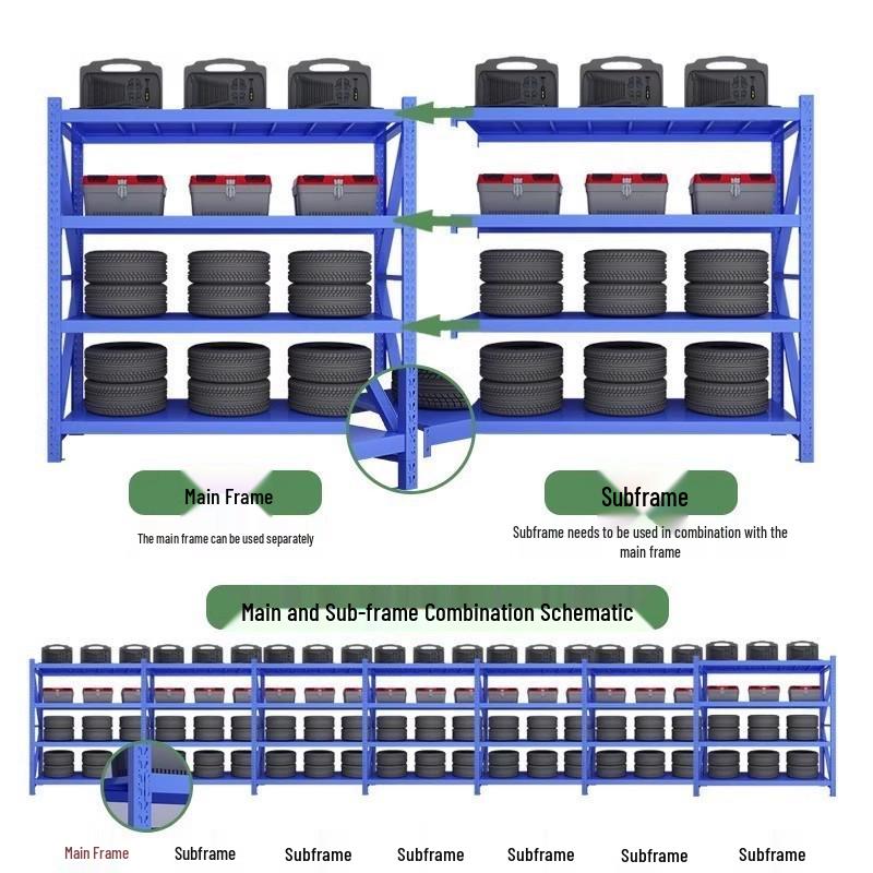 Four-Layer Multi-Use Storage Shelves for Warehouses and Express Stations