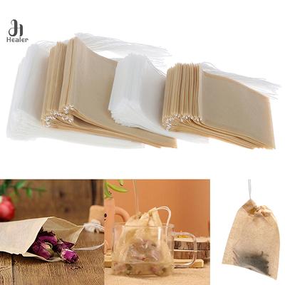 100Pcs/Lot  Tea Bag Teabags Biodegradable Paper Drawstring Eco-Friendly Filter Empty Loose Leaf Powder Herbal Medicine Strainer