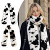 Leopard Print Faux Fur Scarf Double-Sided Long Scarf New Neck Scarf  Women Girl