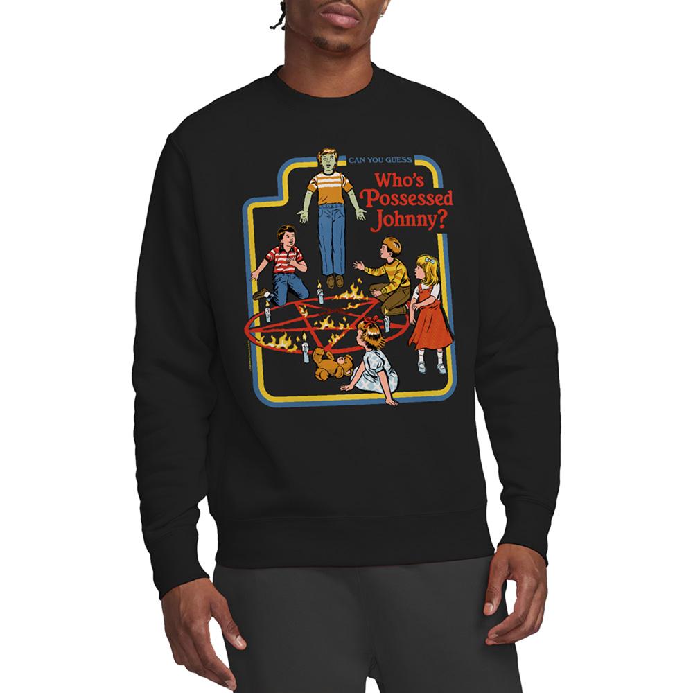 Steven Rhodes Unisex Adult Who´s Possessed Johnny Sweatshirt