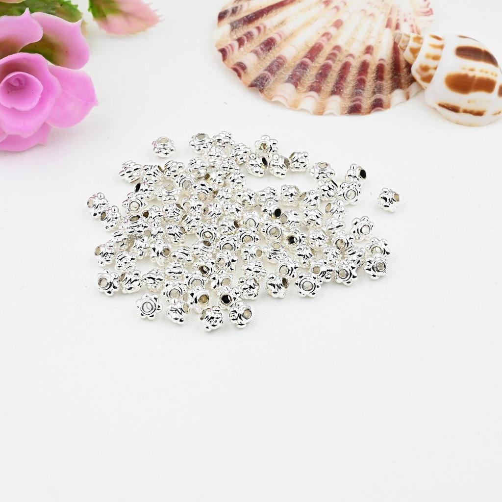 14K Gold-Filled Color-Preserving Snowflake Spacer Beads for DIY Bracelets