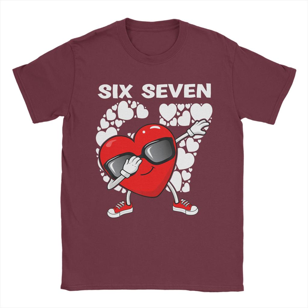 Valentines Day Hearts Dabbing six Seven 67 T Shirt Summer Hip Hop T Shirts Adult 100 Cotton O Neck Short Sleeve Y2K Retro Tshirt