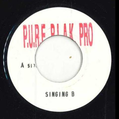

7inch Record SINGING B - Stop none Pure Blak Pro Jamaica Reggae, Ska & Dub