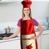 6Pcs Halloween Spices Condiments Matching Costume Spices Group Apron and Hat Set for Halloween Cosplay Party