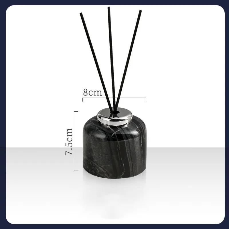 Mramorová aromaterapeutická láhev High-end hotelový pokoj Koupelna Nádoba na parfém Láhev Koupelnová dekorace Láhev s aroma difuzérem