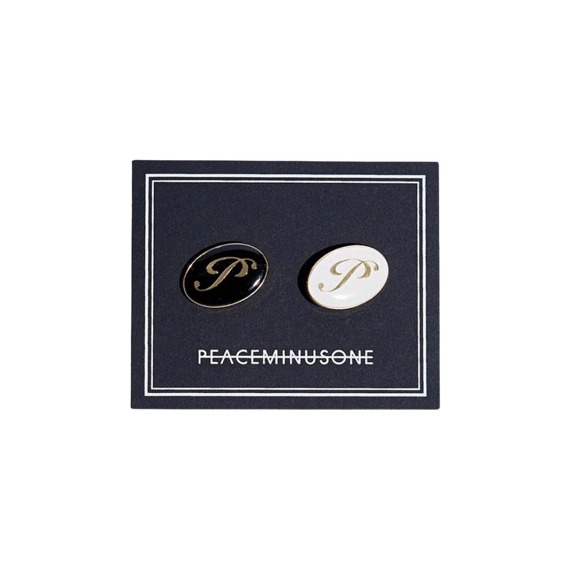 G-DRAGON Peaceminusone Logo Pin Set #3 Black White ONE SIZE