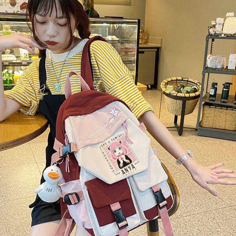 Backpack, Spy Play House, Large-Capacity Youth Schoolbag Outdoor Travel Bag Around Animation