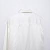 Spring 2025 Women's European & American Style Cotton Shirt with Ruffle Detail