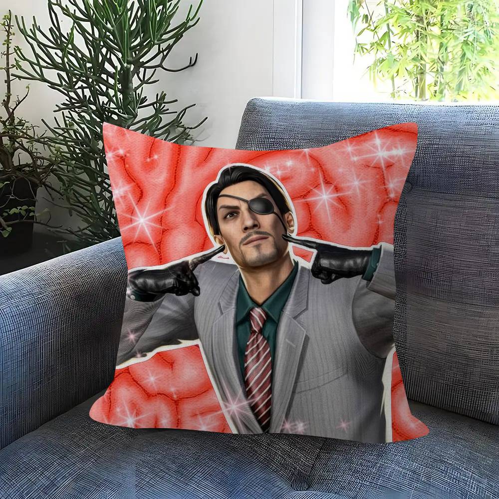 Anime Goro Majima Yakuza Meme Pillow Cushion Cover Pillowcase Living Room Sofa Home Decor