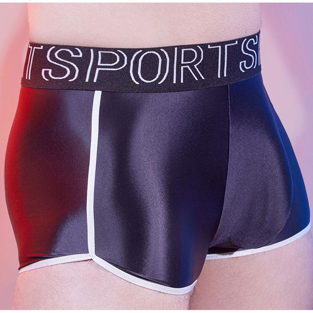 High Elastic Satin Shiny Men Panties Big U Bulge Pouch Sheath Breathable Boxer Thin Fashion Man Underwear Lift Butt Lingerie