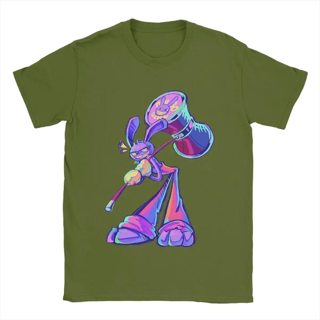T-Shirt The Amazing Digital Circus TV Series 100% Cotton Tees Short Sleeve Jax and Big Hammer T Shirt O Neck Tops Summer