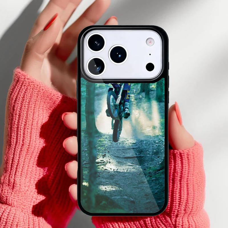 Moto Bike Motocross Phone Case for iPhone 17 Air 16e 15 14 13 Pro Max Back Cover for 12 11 Pro Coque