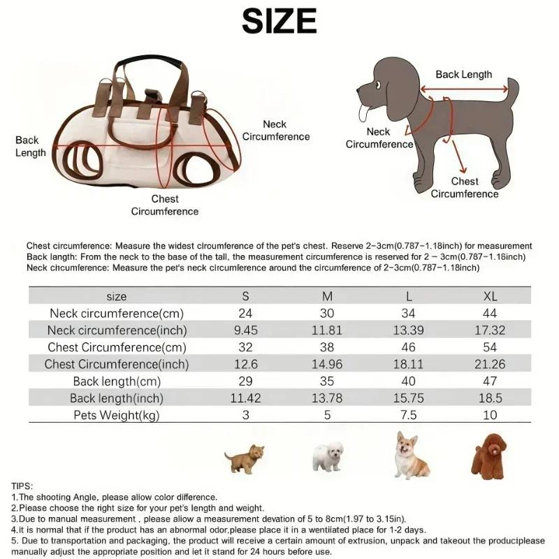 Small Dogs Medium Cats Carrier Outdoor Carrying Bag with Harness Clip Adjustable Shoulder Handheld for Hiking Daily Use