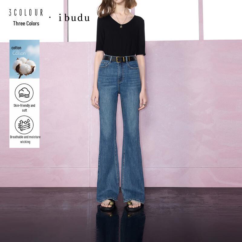 Sancai Retro High-Waist Casual Bootcut Jeans M