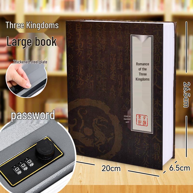 Creative Iron Book Safe: Password Protected Money Storage Box for Home or Office.