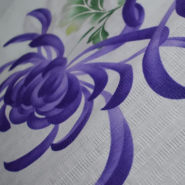 [Stylish Kimono Iroha] Ready-made Yukata, Unique Weave, Chrysanthemum Pattern (Light Green)