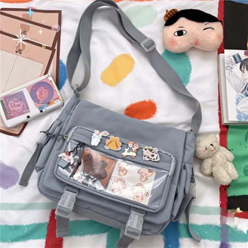 Large Capacity Crossbody Bag Student Attend Class Shoulder Bag Solid Color Versatile Messenger Bag Casual Daily Woman Tote Bag Adjustable Strap