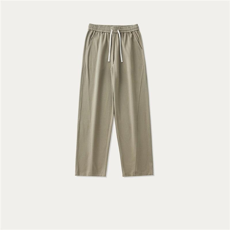 

Summer New Style Men s Trousers Twill Wide Leg Pants Drape Casual Stitching Solid Color Loose Simple Casual Pants M зеленый лайм