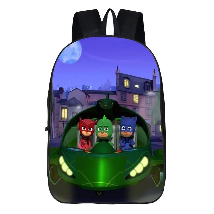 Durable Pj Mask Backpack For Kids With Vibrant 3d Cartoon Design And Adjustable Padded Straps