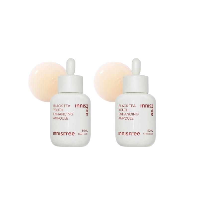 Innisfree Black Tea Youth Enhancing Ampoule 50ml | Large Size Anti-Aging & Hydrating Korean Serum