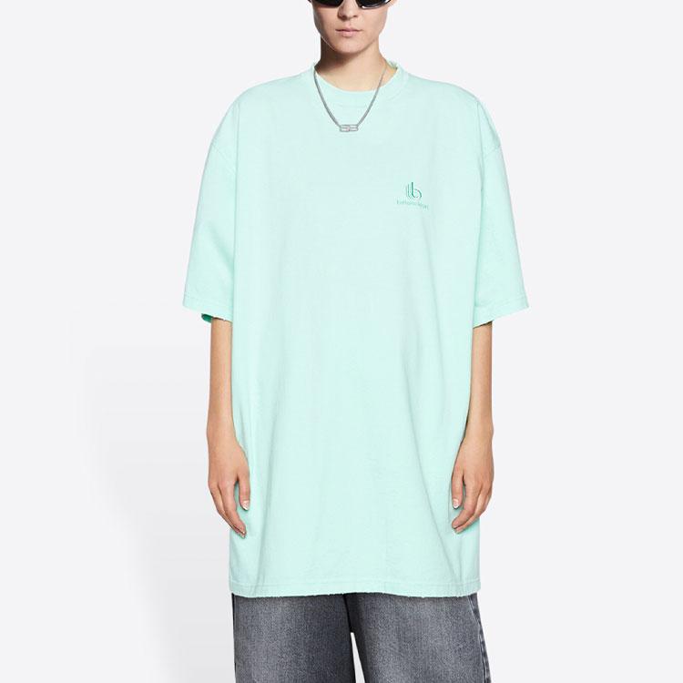 Balenciaga T-shirt Uomo SS22 Verde Menta 681314TLVN10306