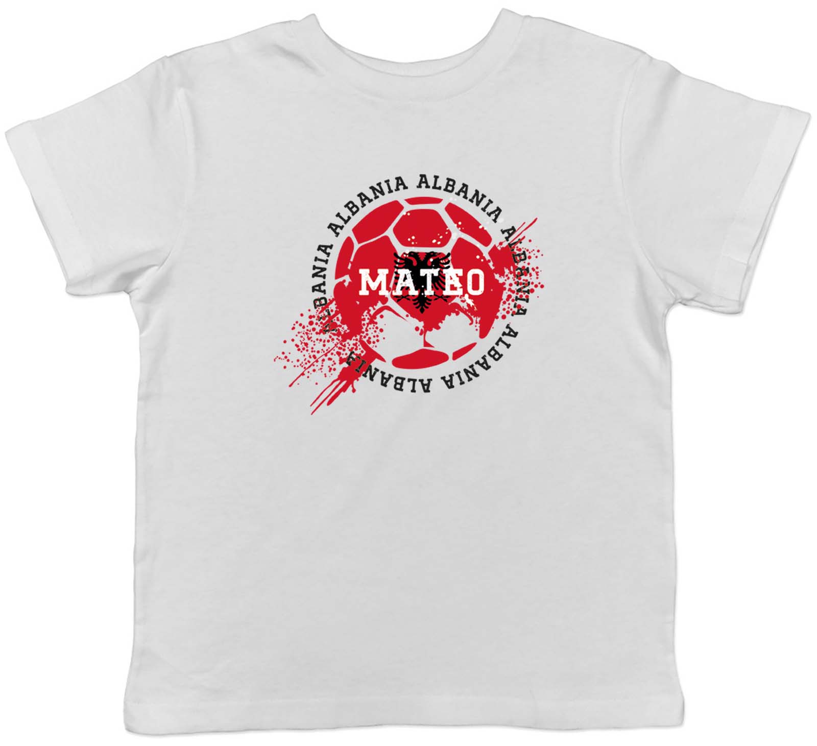 Personalised Albania Football Sports Childrens Kids T-Shirt Boys Girls Gift 100