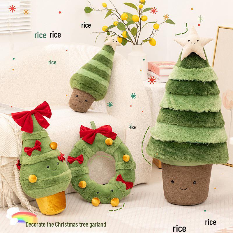 Christmas Cozy Wreath Hug Pillow Plush Doll - Soothing Holiday Decor Gift