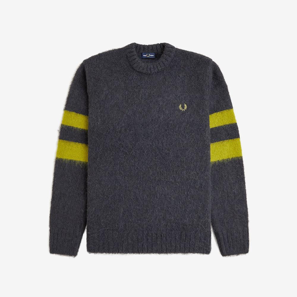 Fred Perry [Sharp] Chunky Tip Sleeve Knit - Anchor Grey Afpm2531551-297