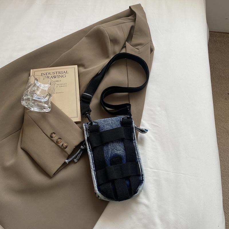 Mobile Phone Bag Women's Denim Water Cup Bag Mini Shoulder Crossbody Bag Coin Purse