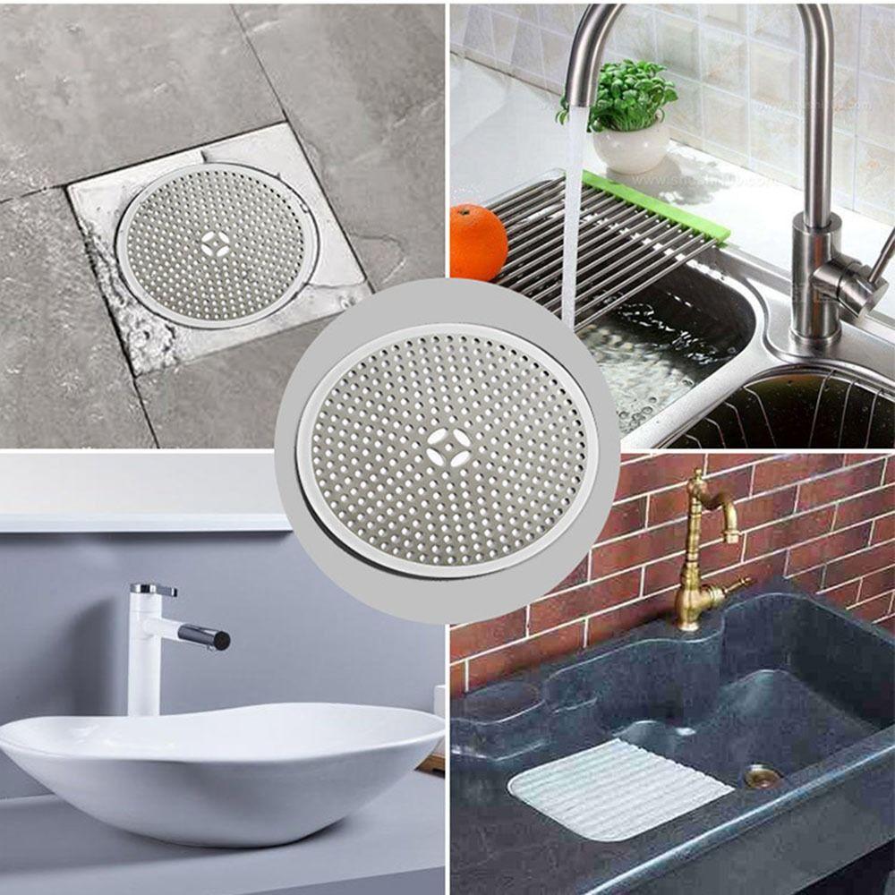 Shower Drain Cover Hair Catcher Drain Filter Bathroom Protector Stainless Steel Sink Strainer Drain Filter Bathtub Hair Catcher