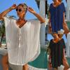 Summer Lace-Up Knit Beach Cover-Up