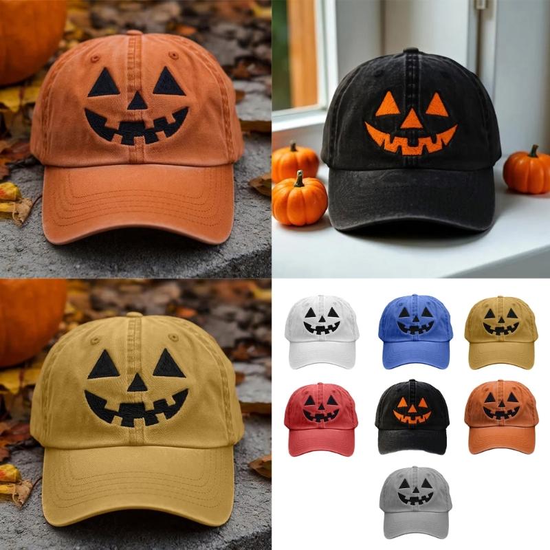 Adjustable Cotton Baseball Cap with Festive Halloween Design Fashion Hat Perfect for Trick or Treating Event