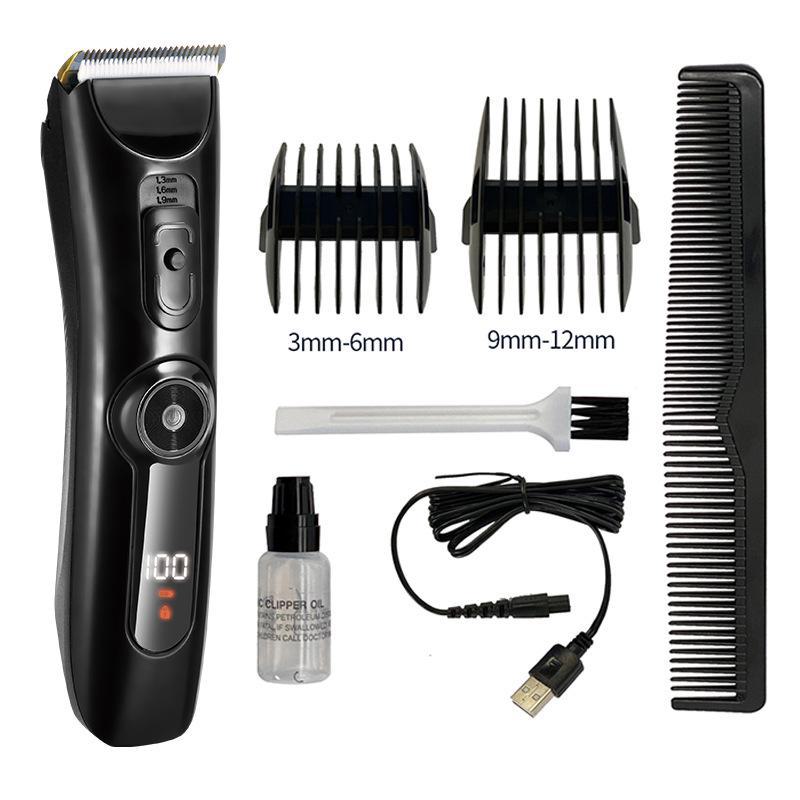 

Детская аккумуляторная водонепроницаемая керамическая машинка для стрижки волос с интеллектуальными функциями Single machine standard чёрный